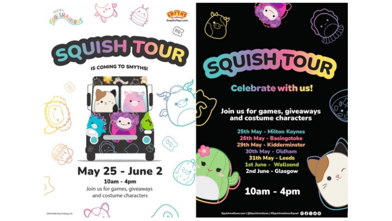 The European Squishmallows ‘Squish Tour’ comes to Smyths Toys Superstores UK for May Half Term